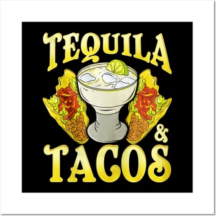 Tequila Tacos Cinco De Mayo Posters and Art